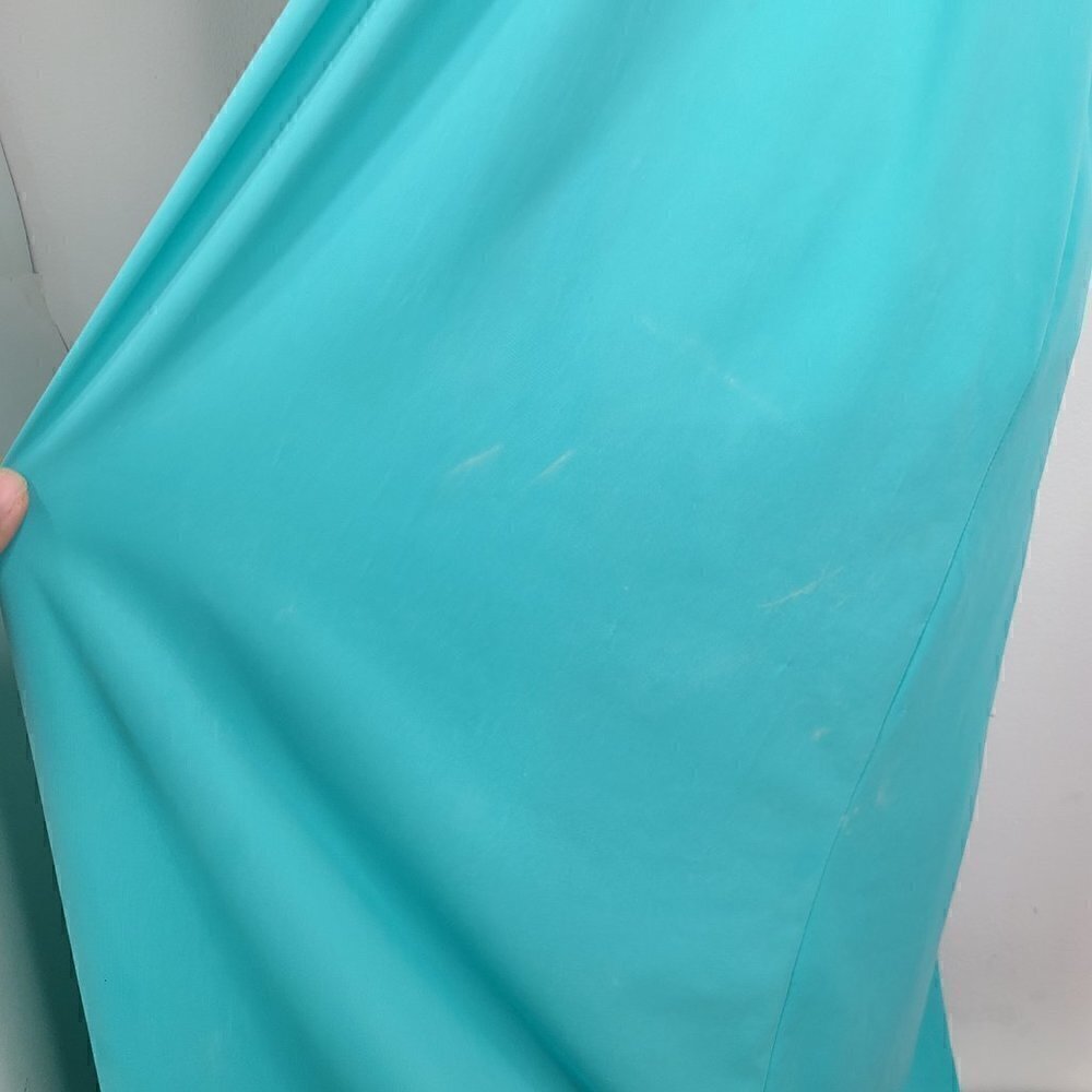 Miss Elaine Aqua Blue Negligee Nightgown House Dress Nylon - Picture 7 of 8